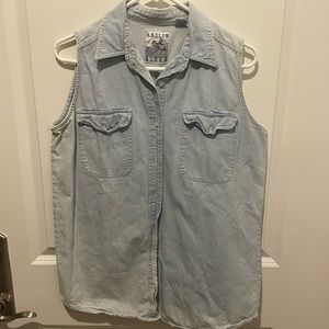 Vintage denim vest button down